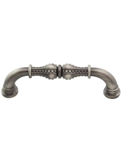 Prestige Beaded Cabinet Pull - 3 3/4 inch Center-to-Center in Brushed Pewter.